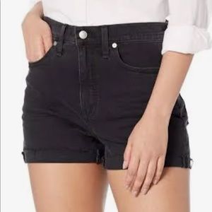 Madewell highrise black denim jean short